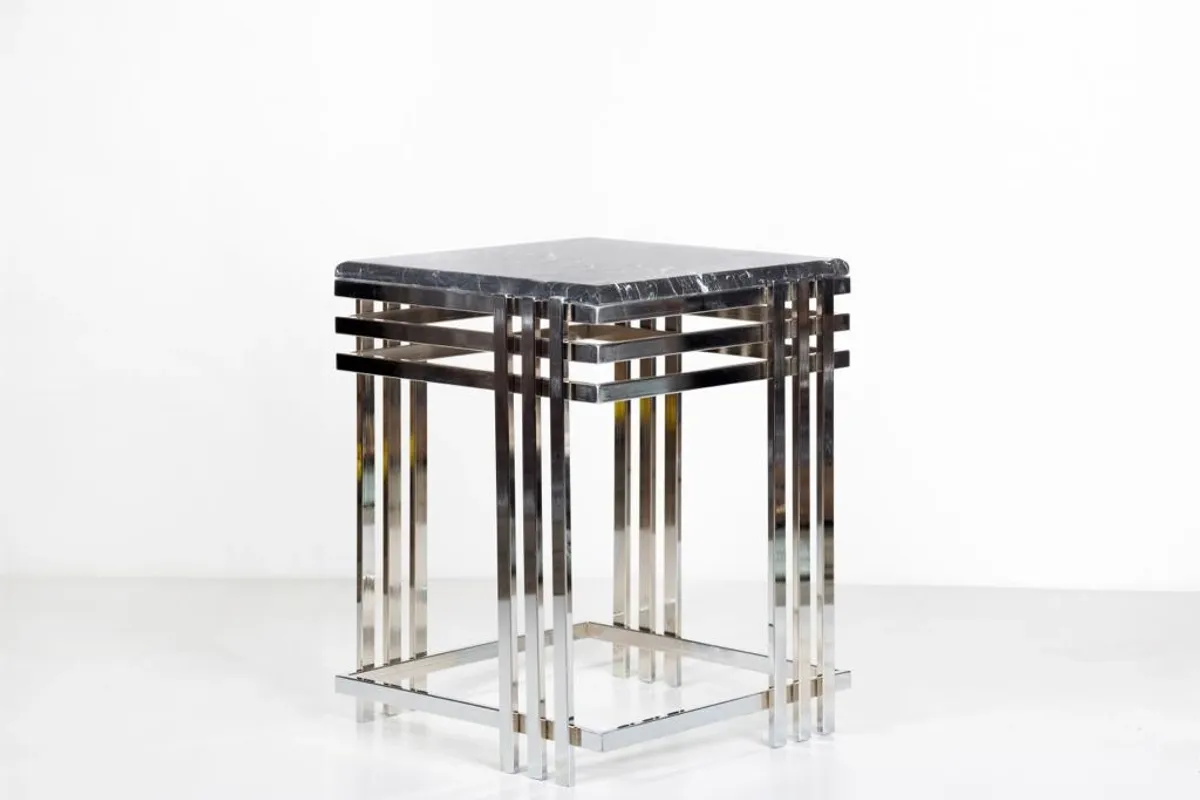 三线银钢腿边几