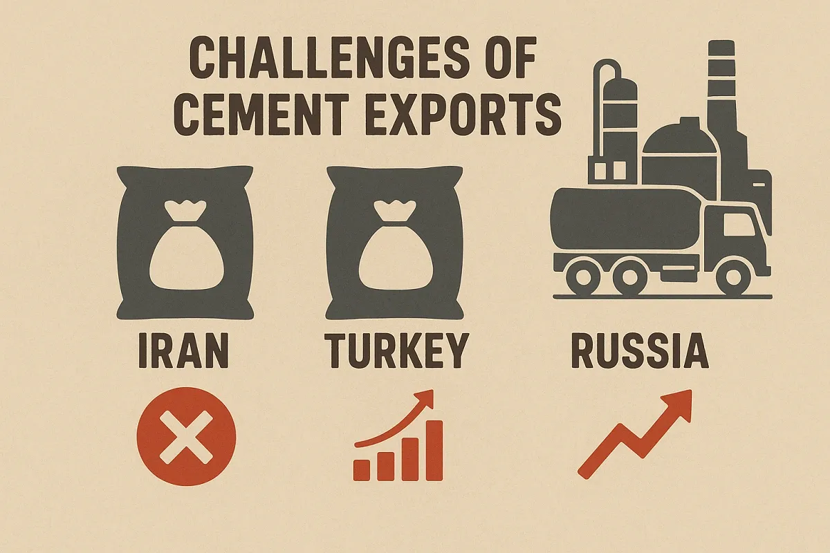 Challenges of Cement Export in 2025 for Russia, Iran, and Turkey