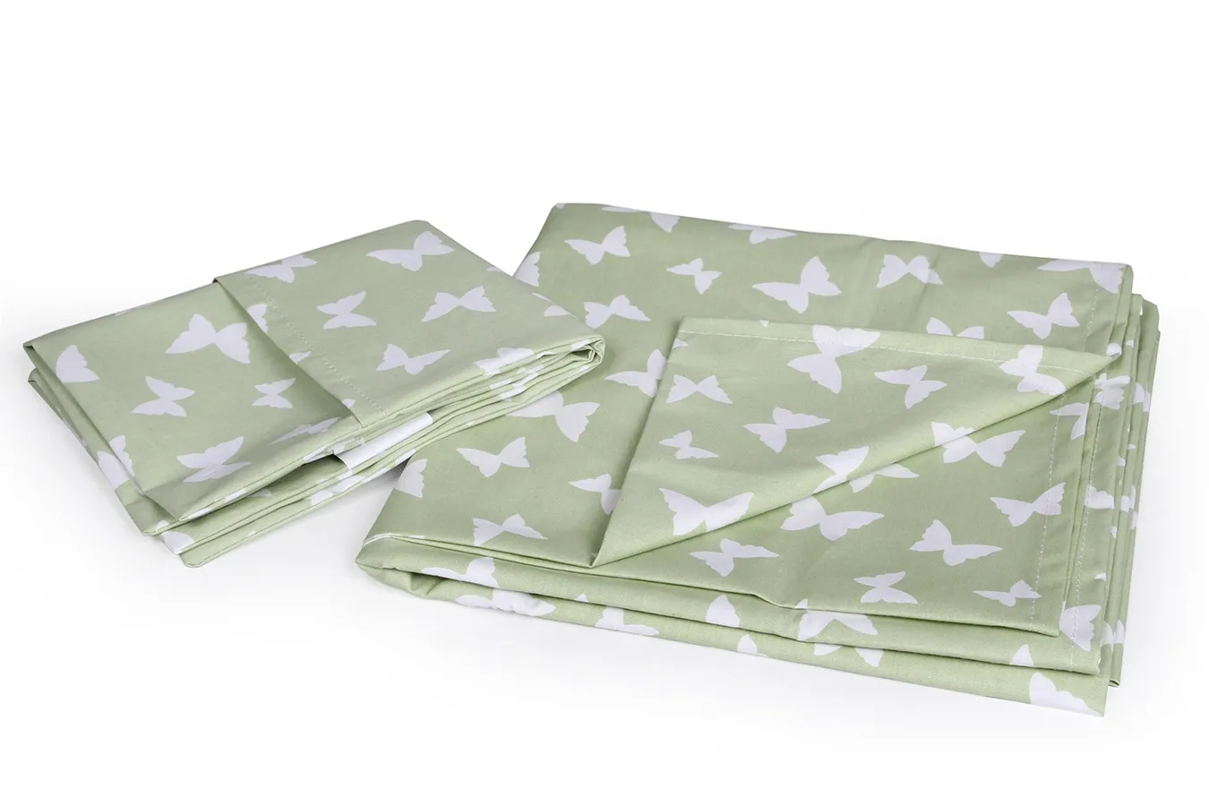 Two-Piece Baby Bedding Set, Borujerd, Butterfly Design, Green Color