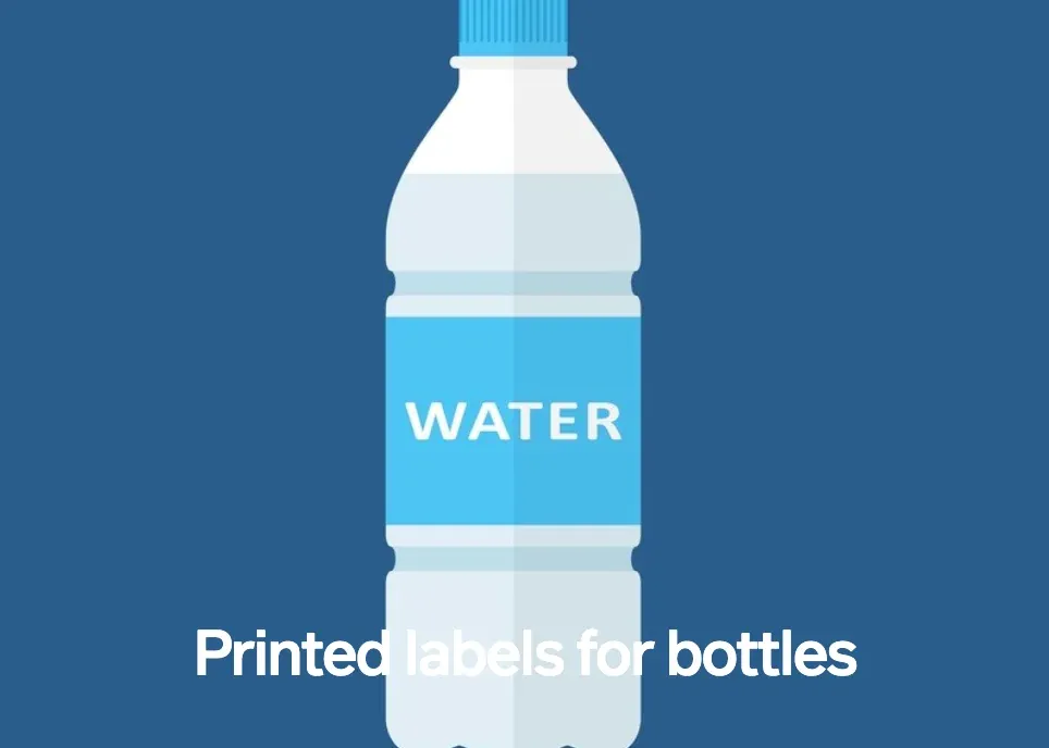 printed labels for water