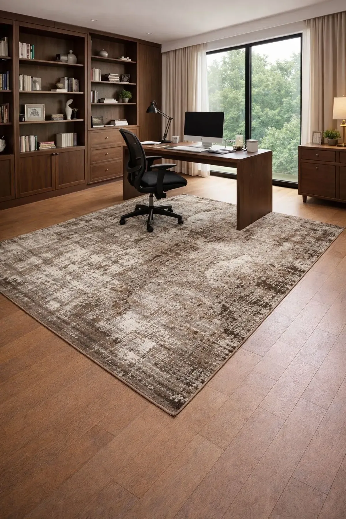 ژووری دانیشتنی هاوچەرخ بە کەلوپەلی ئاسوودە