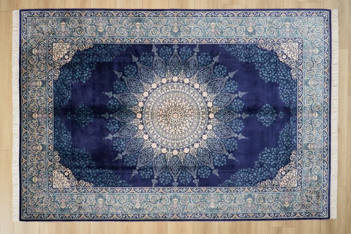 Machine-made silk rugs for newlyweds and modern homes