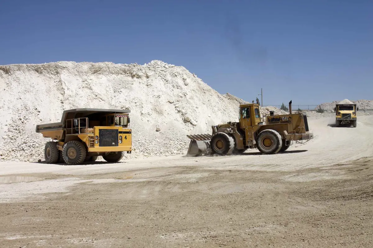 A view of the production section of Kurdistan Cement Factory with modern industrial equipment.