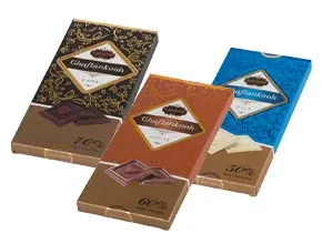 شوكولاتة تابلت بالحليب، القهوة، والداكنة