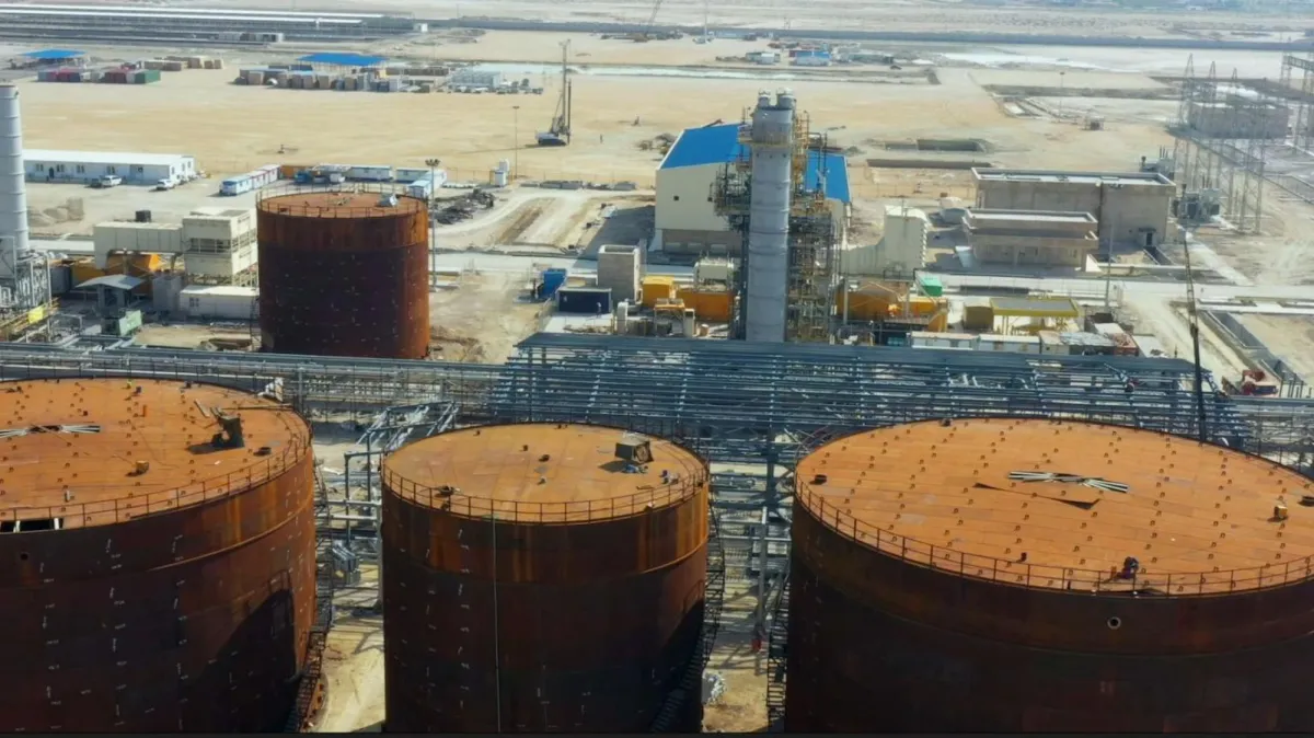 Aerial images of the detailed utility design project in Qeshm