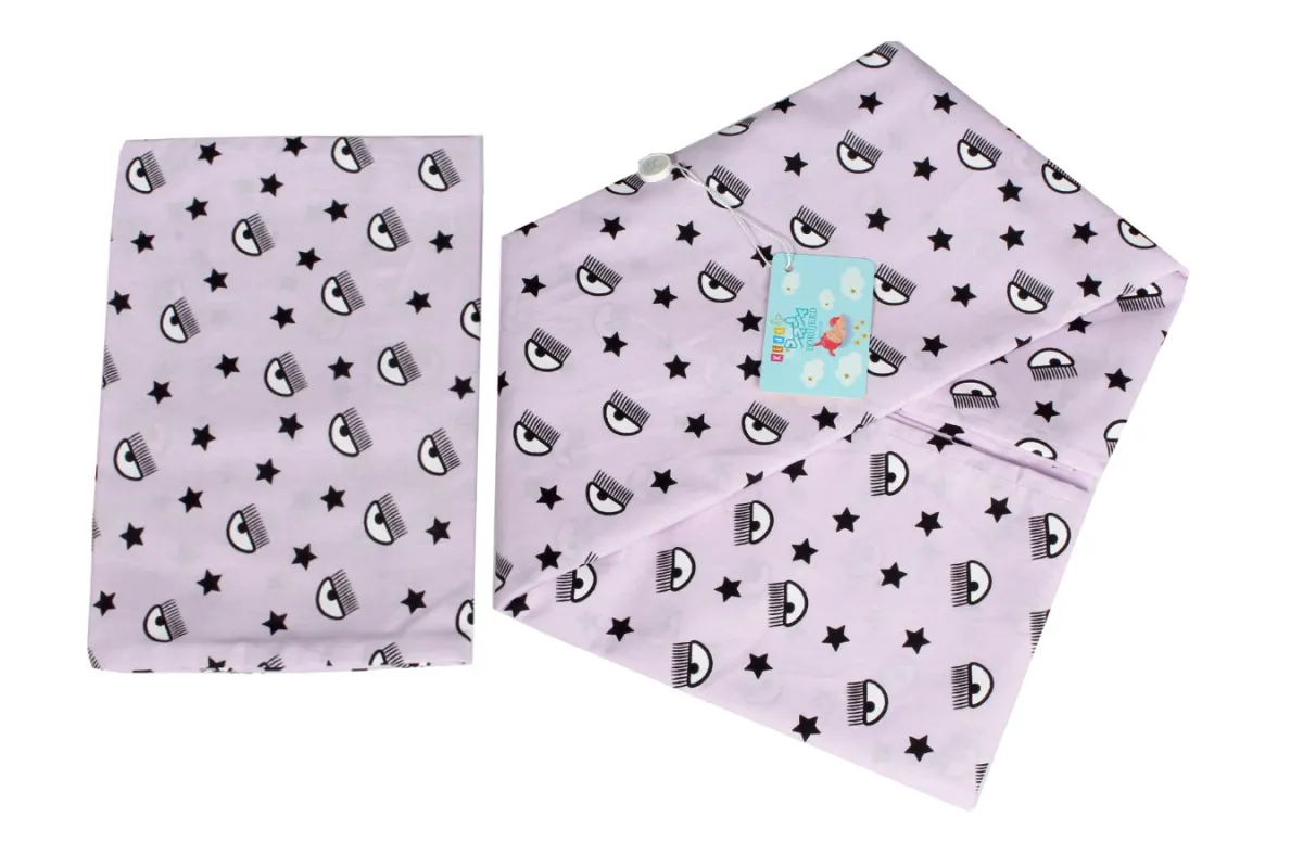 Baby Half-Set Sheet, 2-Piece, Stella, Pink Color – Product of Borujerd Textile Company, Iran.