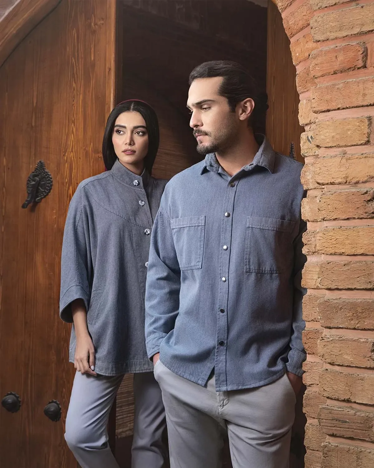 Ferdad shirts in blue, gray, and dark gray colors.