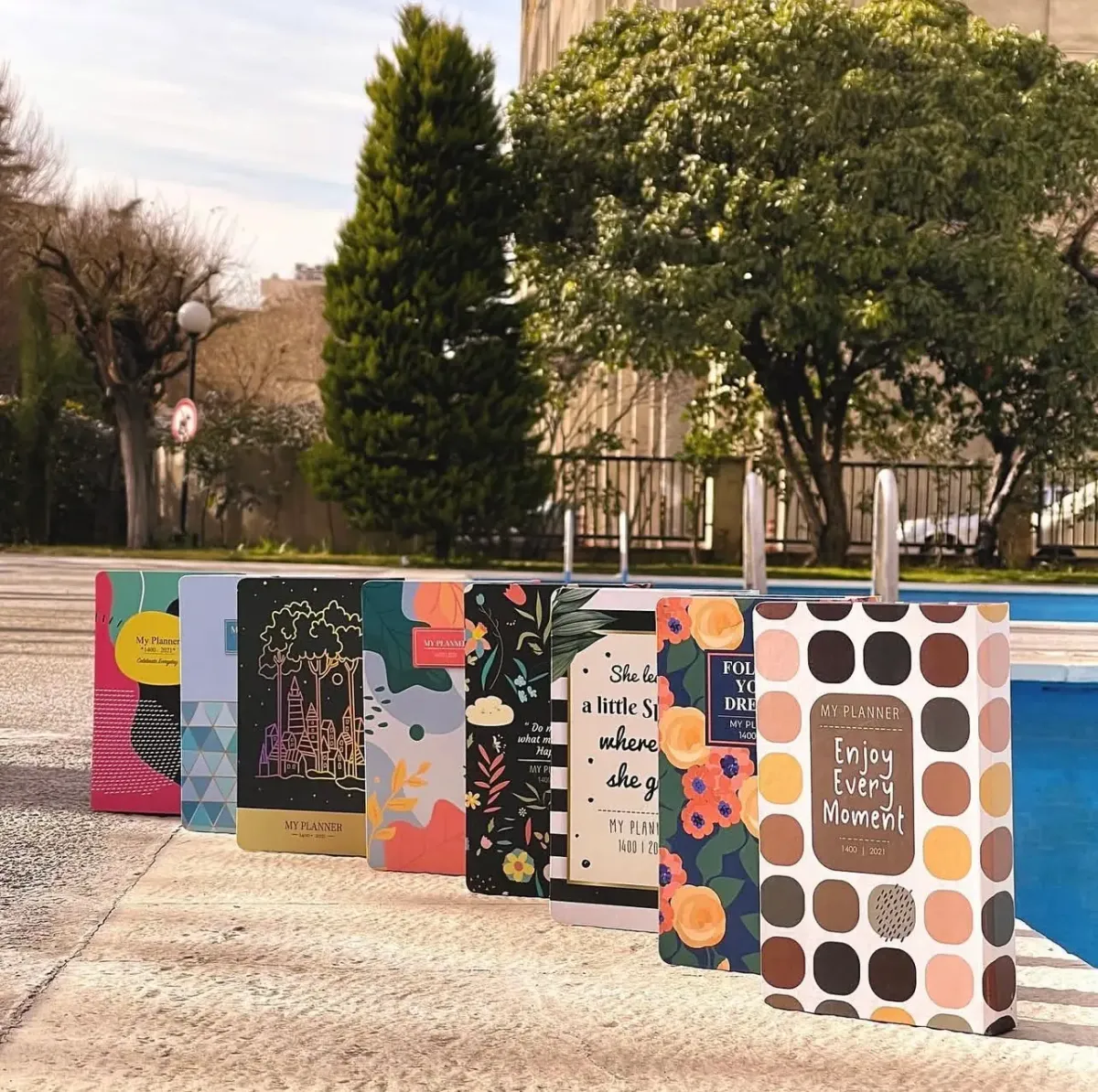 Çeşitli tasarımlara sahip Papco defter koleksiyonu